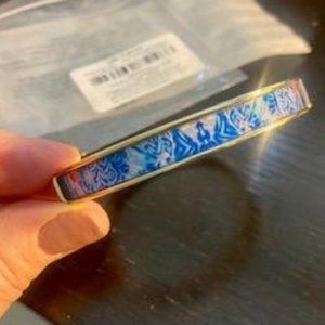 Lilly Pulitzer Photodome Bangle Bracelet Blue Peri